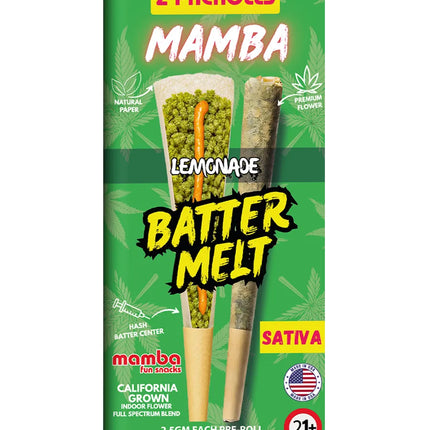 MAMBA BETTER MELT 2.5 GRAM THC-A HASH BATTER PRE ROLL (2CT/PACK)