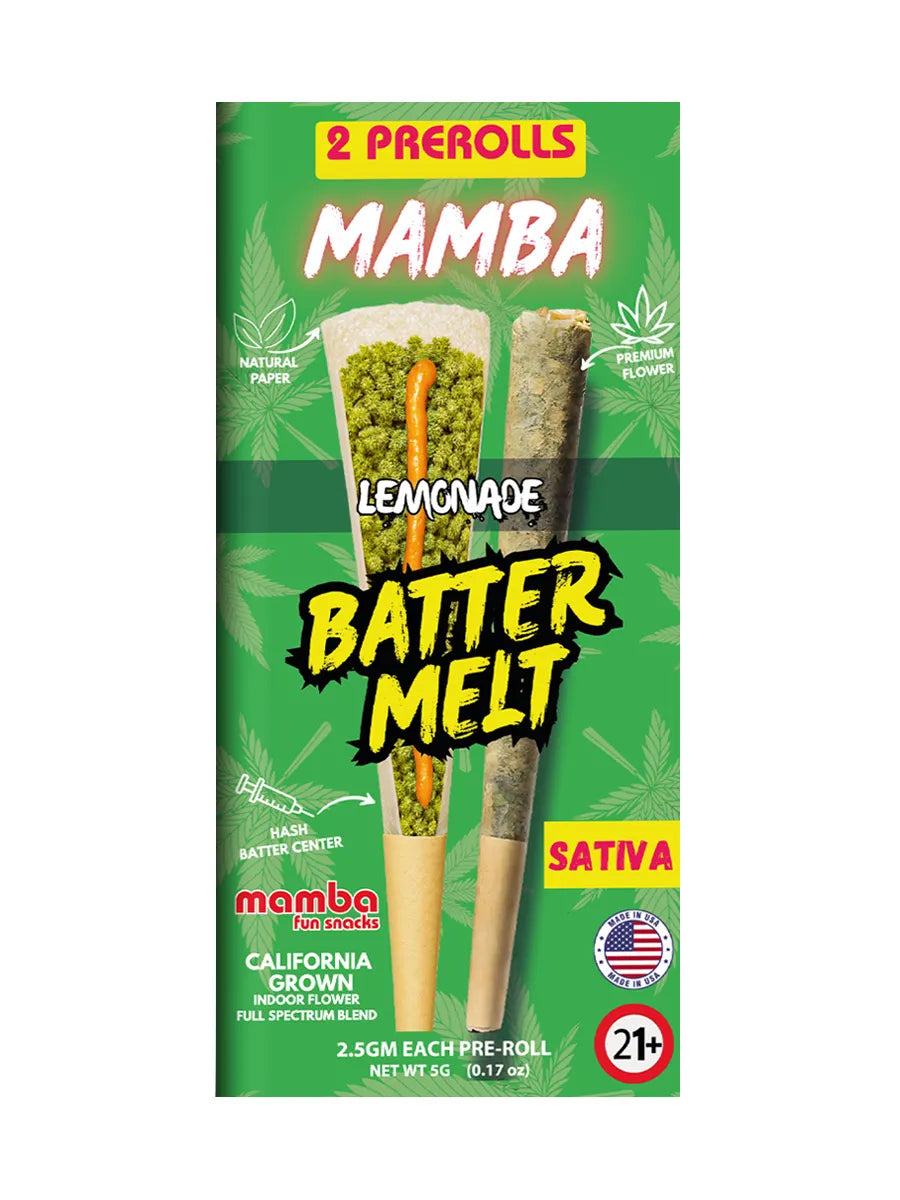 MAMBA BETTER MELT 2.5 GRAM THC-A HASH BATTER PRE ROLL (2CT/PACK)