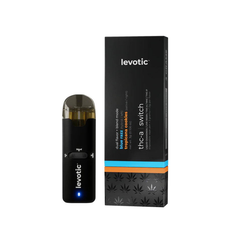 LEVOTIC THC-A DUAL FLAVOR + BLEND MODE 3G DISPOSABLE  Rising Wholesale Inc.