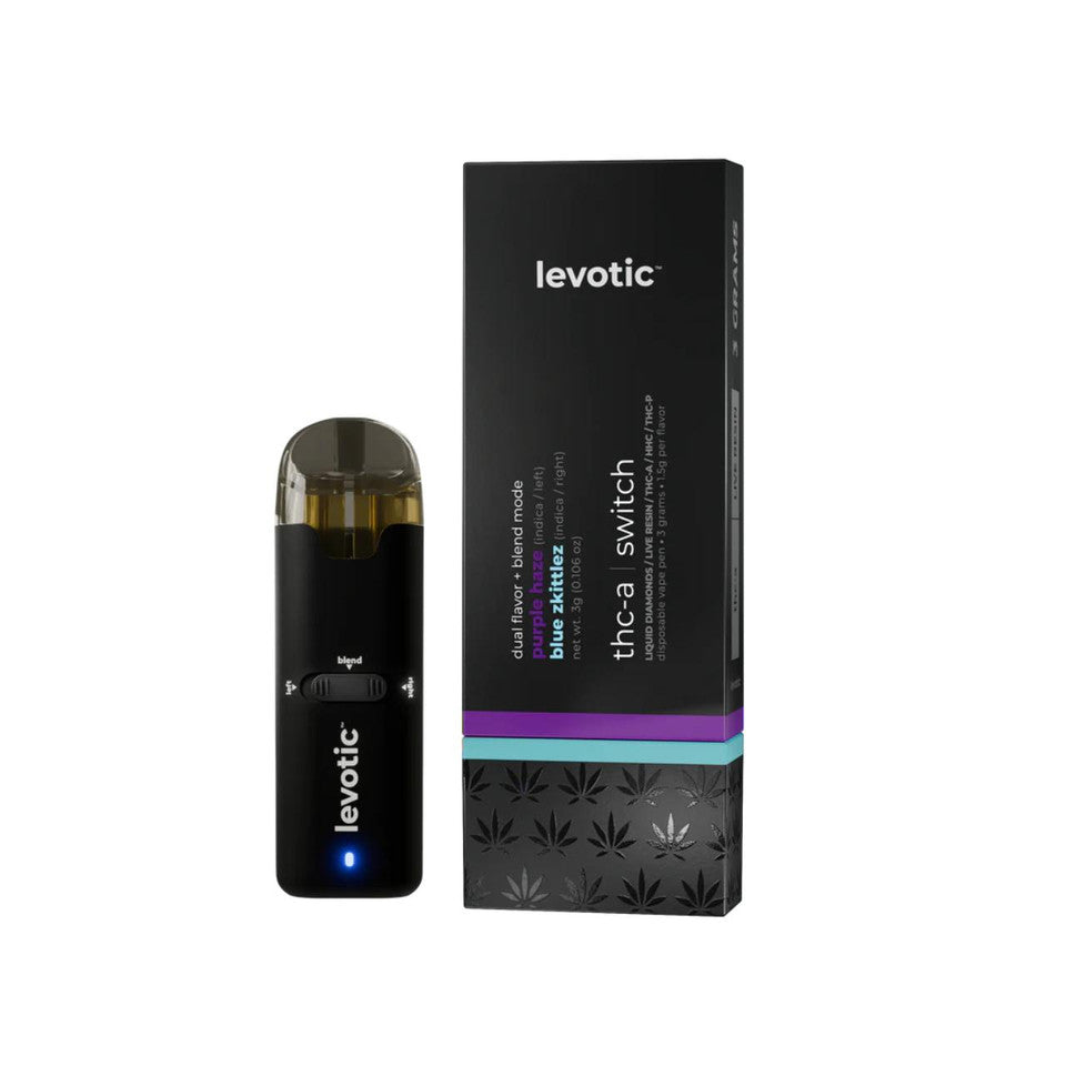 LEVOTIC THC-A DUAL FLAVOR + BLEND MODE 3G DISPOSABLE  Rising Wholesale Inc.