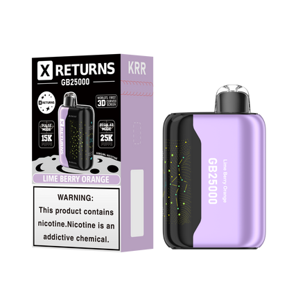 X RETURN 25K PUFFS 5% DISPOSABLE (5CT DISPLAY)