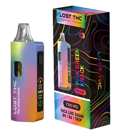 LOST THC 7.5 GRAM THCA LIVE SUGAR | D9 | D6 | THCP DISPOSABLE (RAINBOW EDITION)