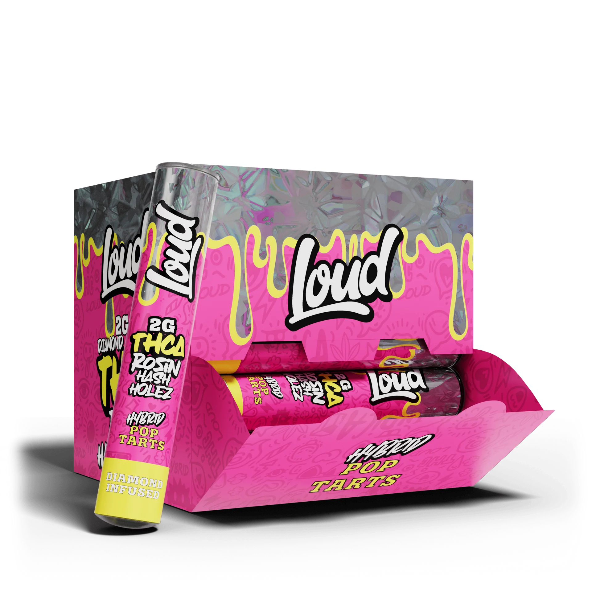 LOUD 2G DIAMOND INFUSED THC-A ROSIN HASH HOLEZ (20CT BOX)