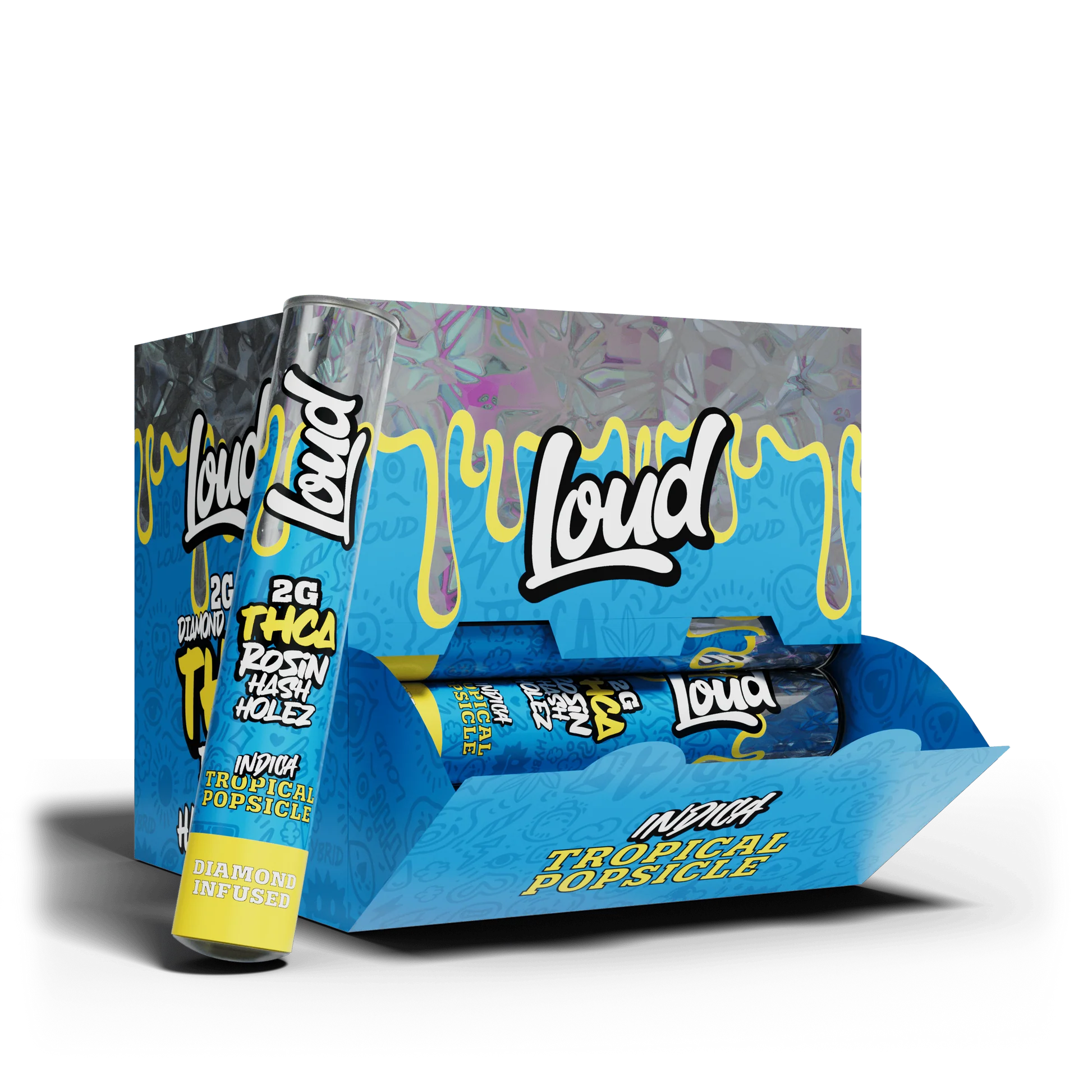 LOUD 2G DIAMOND INFUSED THC-A ROSIN HASH HOLEZ (20CT BOX)