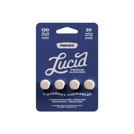 LUCID PREMIUM ALKALOIDS 7-HYDROXY CHEWABLE TABS 30MG/TAB (4CT/PACK) PSEUDO BLEND