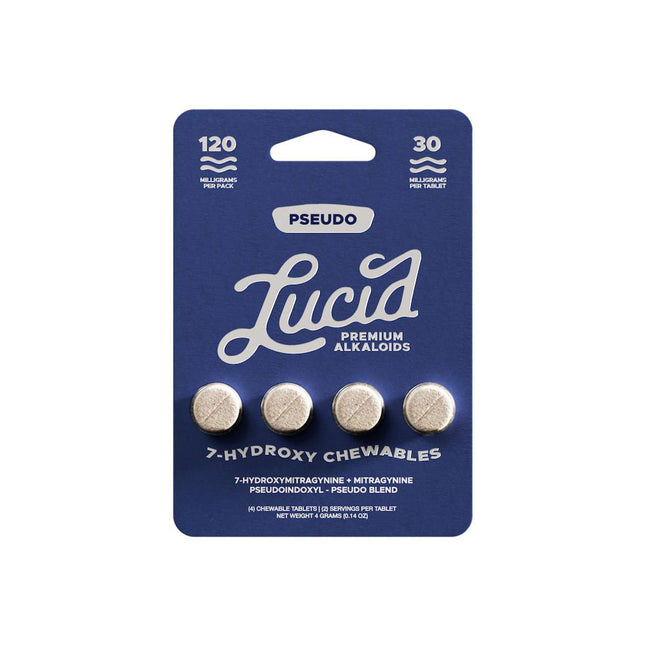 LUCID PREMIUM ALKALOIDS 7-HYDROXY CHEWABLE TABS 30MG/TAB (4CT/PACK) PSEUDO BLEND