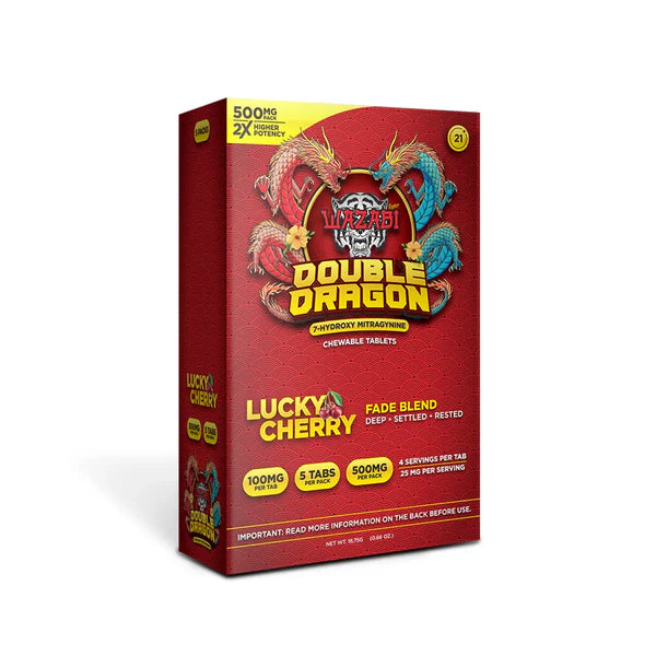 WAZABI DOUBLE DRAGON 7-HYDROXY 100MG CHEWABLE TABLETS (5CT/ PACK)