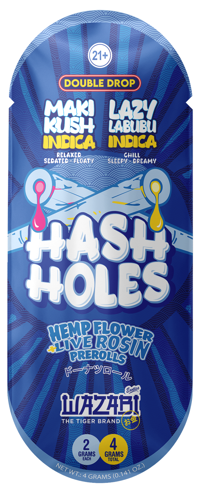 WAZABI 2 GRAM THC-P DOUBLE DROP HASH HOLES (10PK BOX)