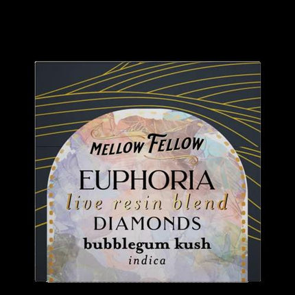 MELLOW FELLOW 2 GRAM LIVE RESIN DIAMONDS BUBBLEGUM KUSH (INDICA) EUPHORIA BLEND 810104326063