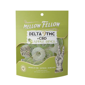 MELLOW FELLOW D9 + CBD 800MG GUMMIES BAGS
