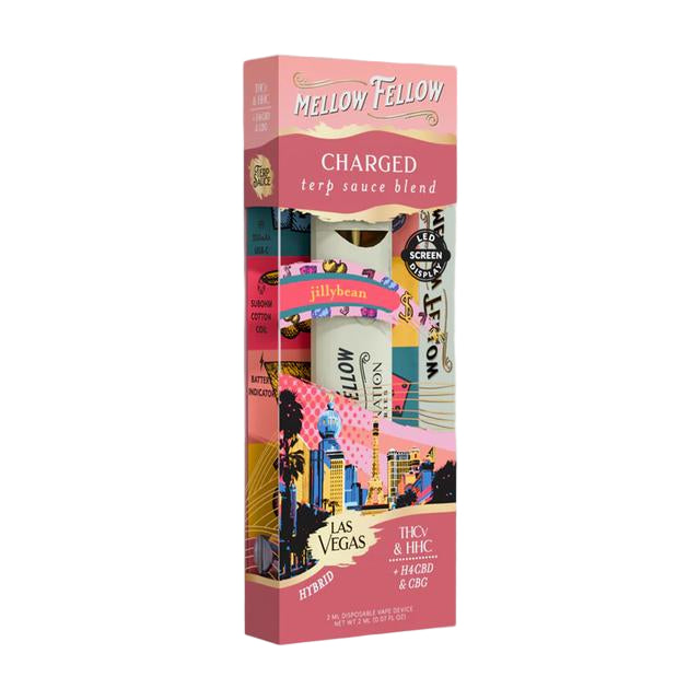 MELLOW FELLOW TERP SAUCE BLEND 2ML DISPOSABLE CHARGED (HHC +THCV, CBG & H4CBD) - JILLYBEAN (HYBRID) 810121205945