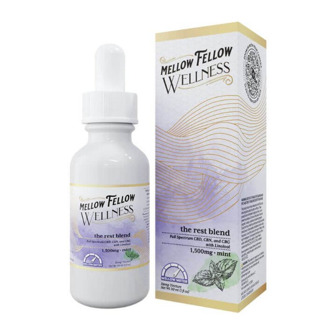 MELLOW FELLOW WELLNESS THE REST BLEND 1500MG TINCTURE MINT 810121202739