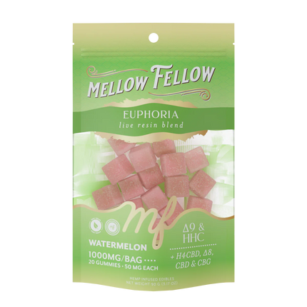 MELLOW FELLOW D8 + CBN LIVE RESIN BLEND GUMMY (1000MG/BAG)