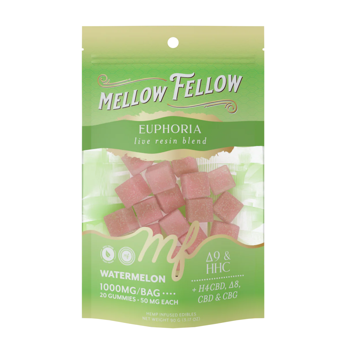MELLOW FELLOW D8 + CBN LIVE RESIN BLEND GUMMY (1000MG/BAG)