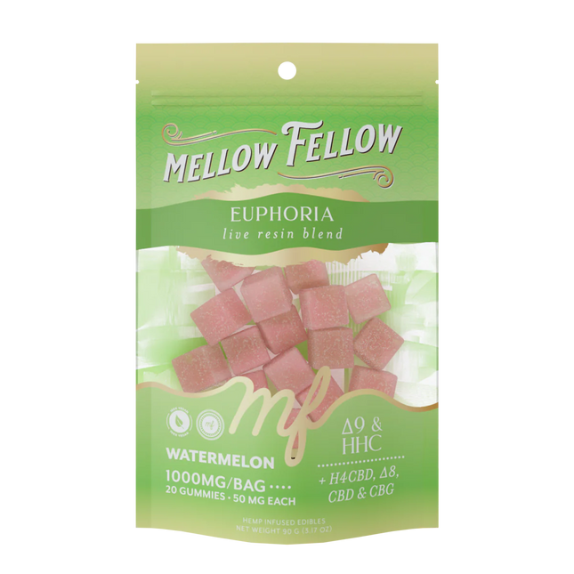 MELLOW FELLOW D8 + CBN LIVE RESIN BLEND GUMMY (1000MG/BAG)