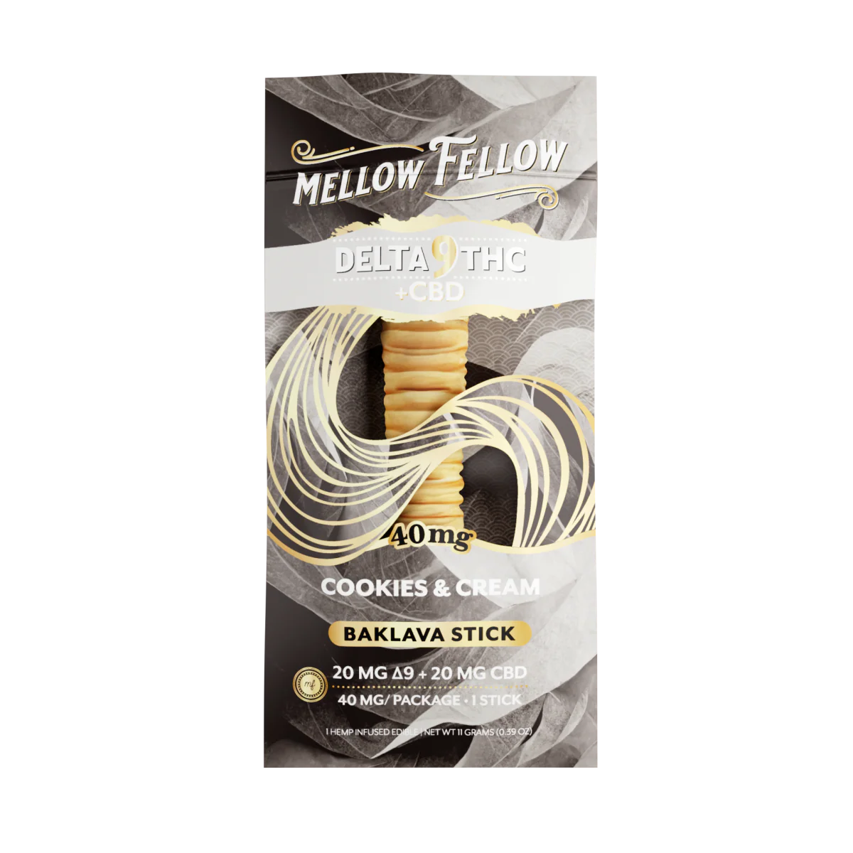 MELLOW FELLOW 40MG D9 + CBD BAKLAVA STICKS (40CT BOX)