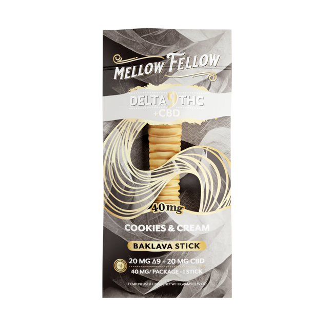 MELLOW FELLOW 40MG D9 + CBD BAKLAVA STICKS (40CT BOX)