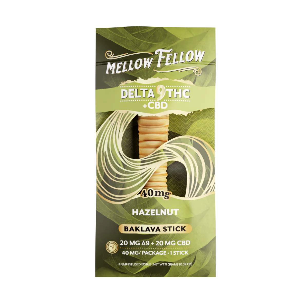 MELLOW FELLOW 40MG D9 + CBD BAKLAVA STICKS (40CT BOX)