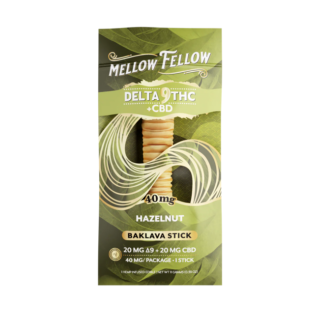 MELLOW FELLOW 40MG D9 + CBD BAKLAVA STICKS (40CT BOX)