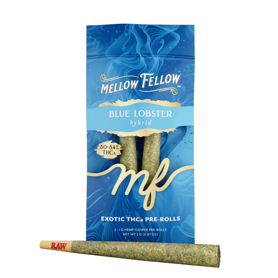 MELLOW FELLOW 2 GRAM THC-A EXOTIC FLOWER PRE ROLL (2CT PACK)