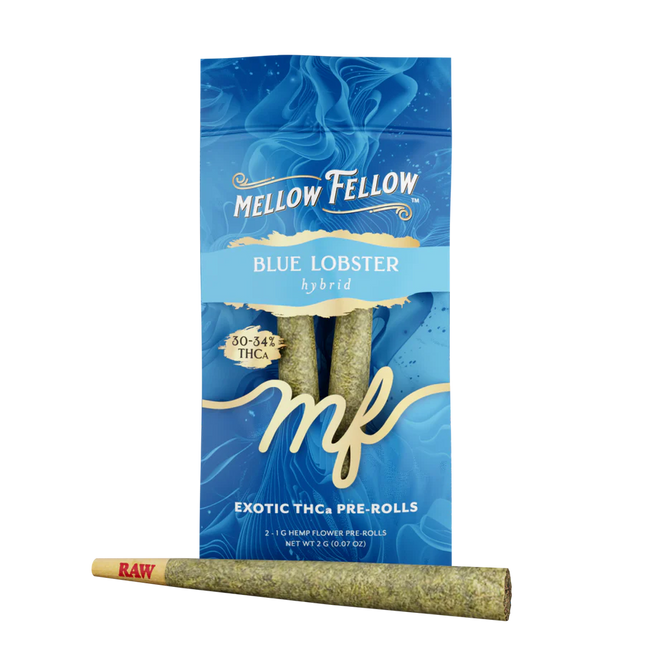 MELLOW FELLOW 2 GRAM THC-A EXOTIC FLOWER PRE ROLL (2CT PACK)