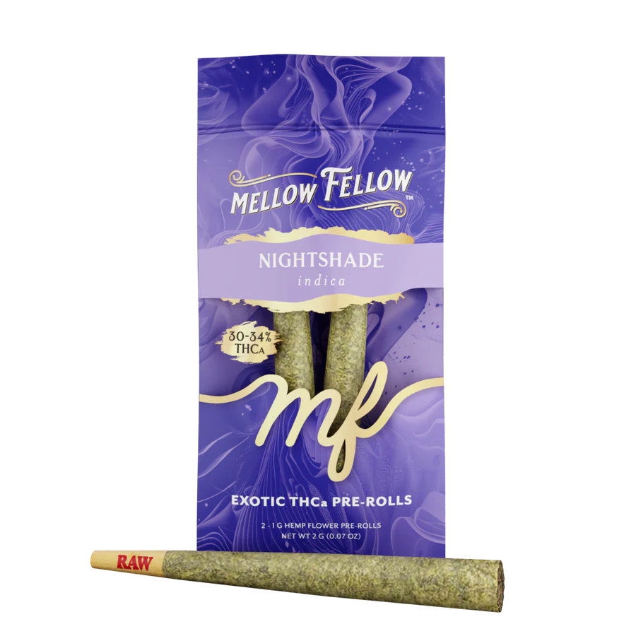 MELLOW FELLOW 2 GRAM THC-A EXOTIC FLOWER PRE ROLL (2CT PACK)