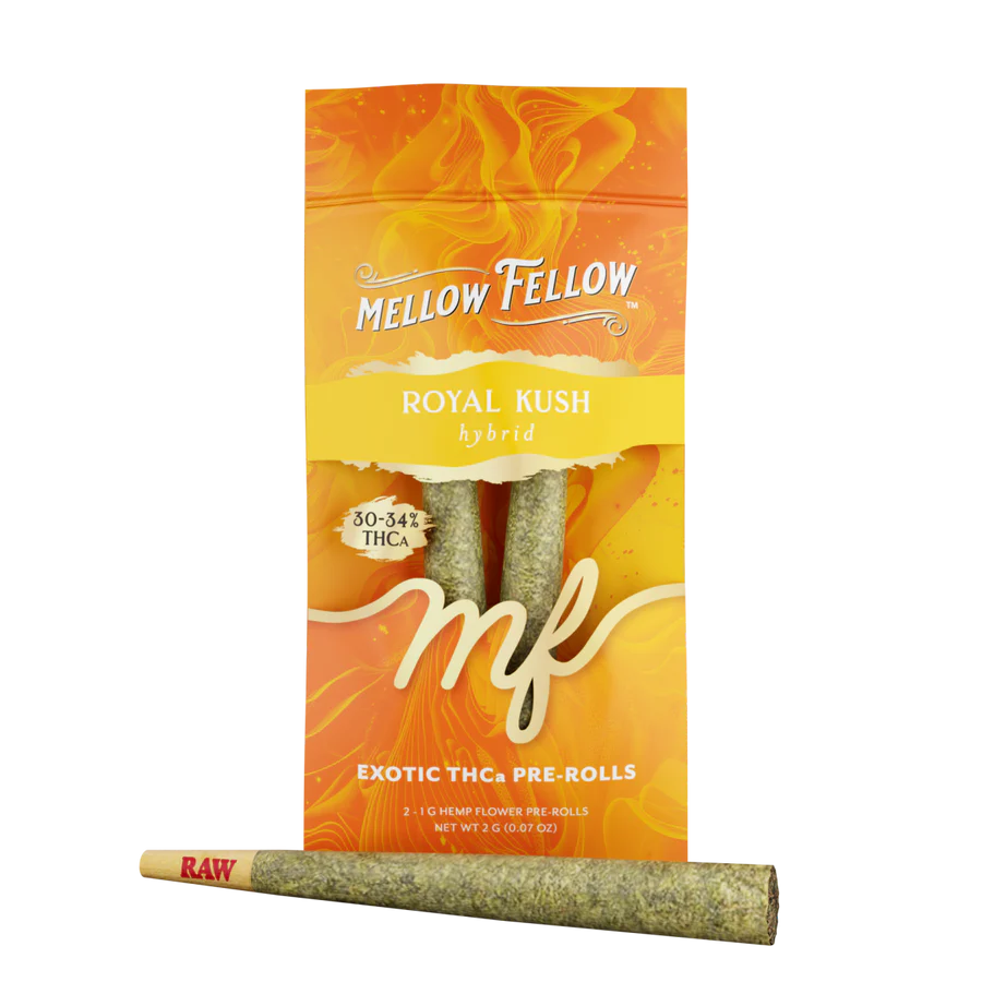 MELLOW FELLOW 2 GRAM THC-A EXOTIC FLOWER PRE ROLL (2CT PACK)
