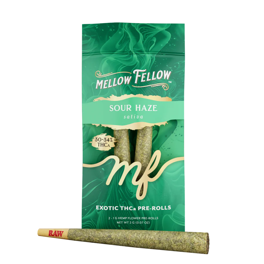 MELLOW FELLOW 2 GRAM THC-A EXOTIC FLOWER PRE ROLL (2CT PACK)
