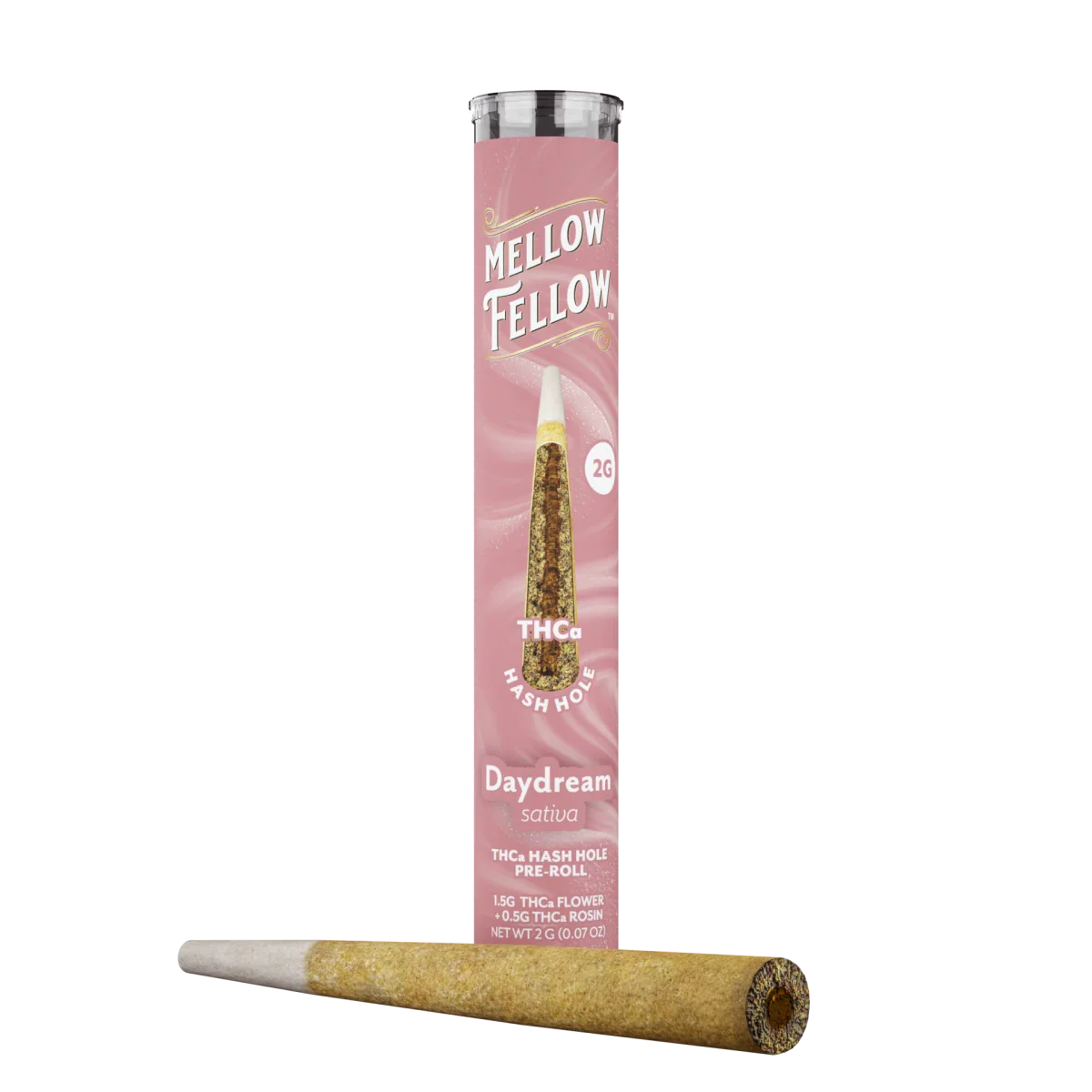 MELLOW FELLOW THC-A HASH HOLES PRE-ROLLS (1.5G THCA X 0.5G THCA ROSIN) (12CT/BOX)