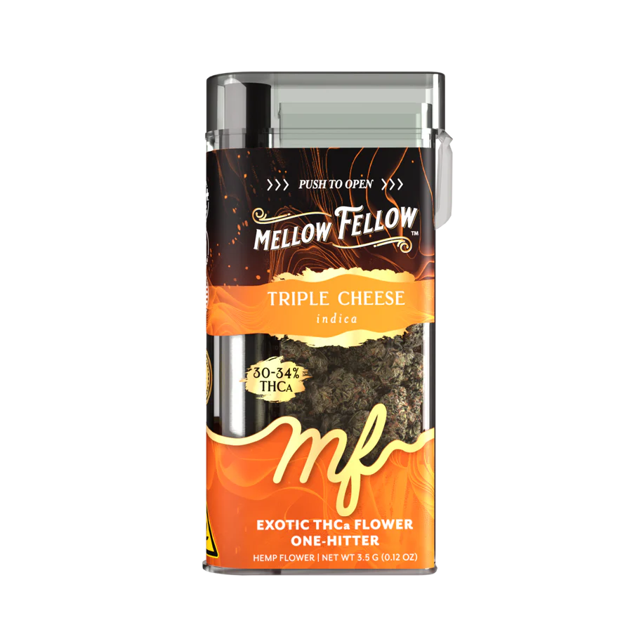 MELLOW FELLOW 3.5 GRAM THC-A EXOTIC FLOWER ONE HITTER