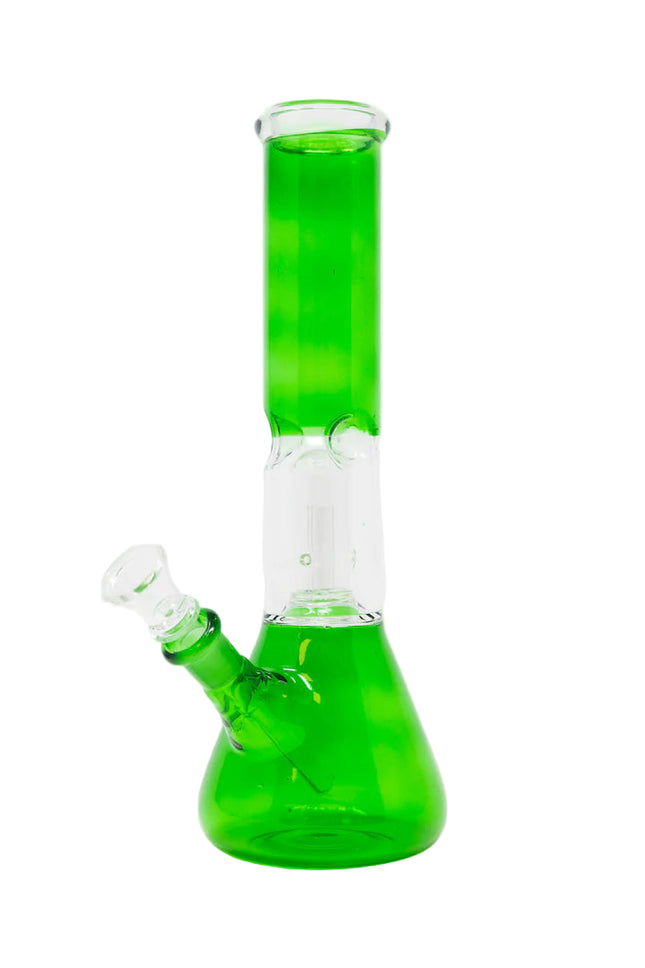 GREEN PERCOLATOR 10" WATER PIPE