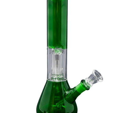 GREEN PERCOLATOR 10" WATER PIPE