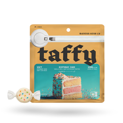 MODERN HERB CO 15MG LIVE RESIN D9 TAFFY (15CT/PACK)