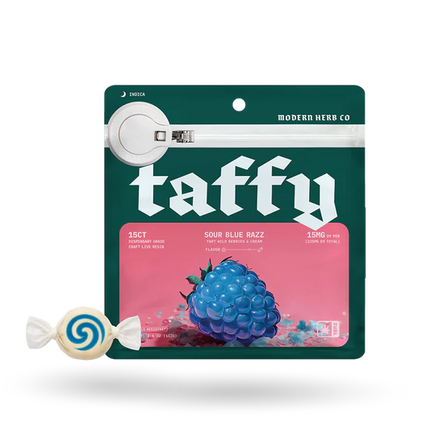 MODERN HERB CO 15MG LIVE RESIN D9 TAFFY (15CT/PACK)