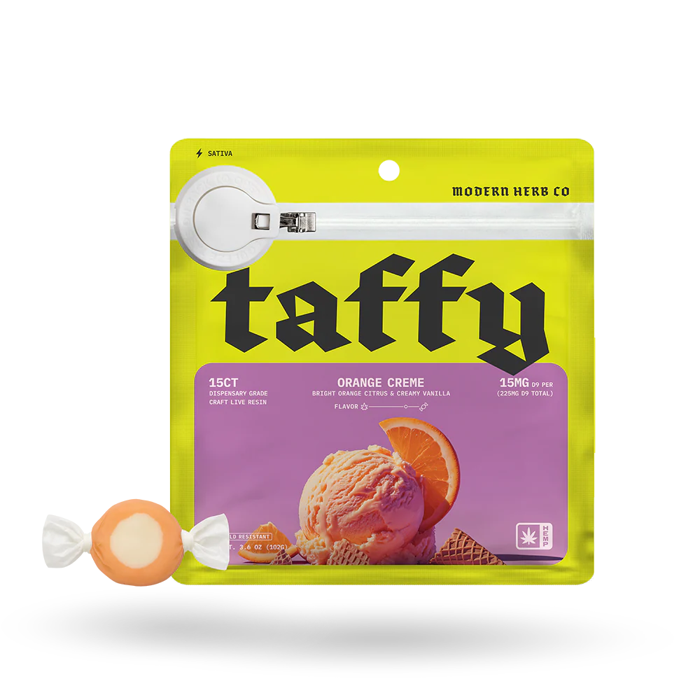 MODERN HERB CO 15MG LIVE RESIN D9 TAFFY (15CT/PACK)