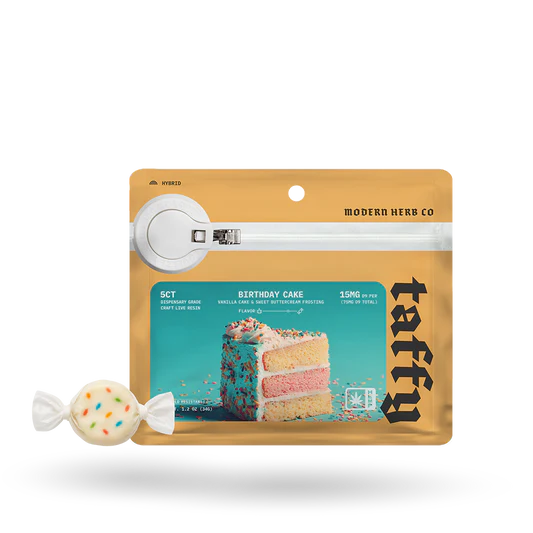 MODERN HERB CO 15MG LIVE RESIN D9 TAFFY (5CT/PACK)
