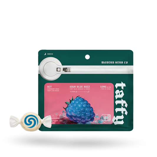 MODERN HERB CO 15MG LIVE RESIN D9 TAFFY (5CT/PACK)