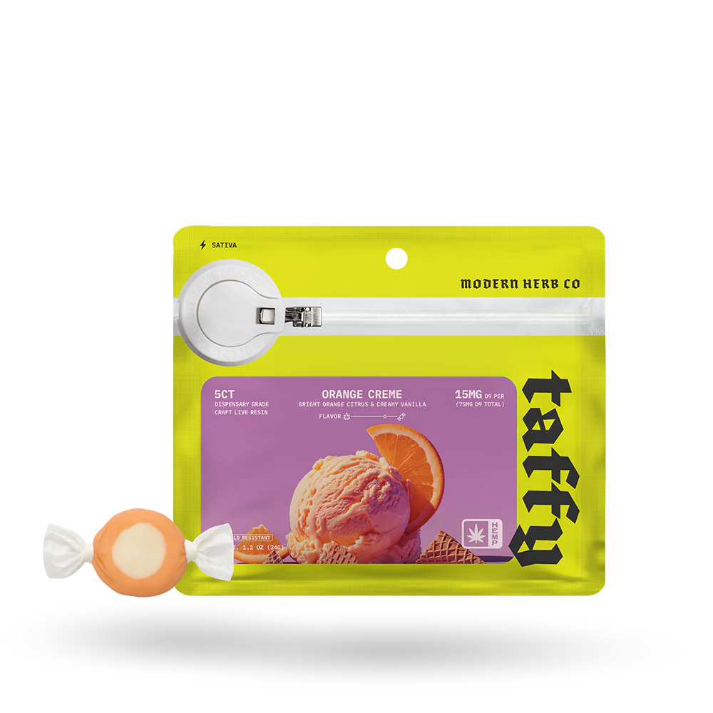 MODERN HERB CO 15MG LIVE RESIN D9 TAFFY (5CT/PACK)