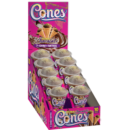 DUBAI CHOCOLATE CONES 7-OHM + MITRA (10CT DISPLAY)