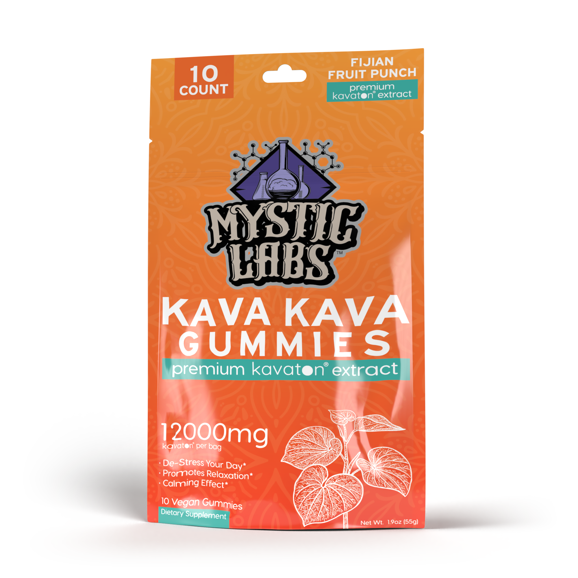 MYSTIC LABS 12000MG KAVA KAVA GUMMIES (10CT/BAG)