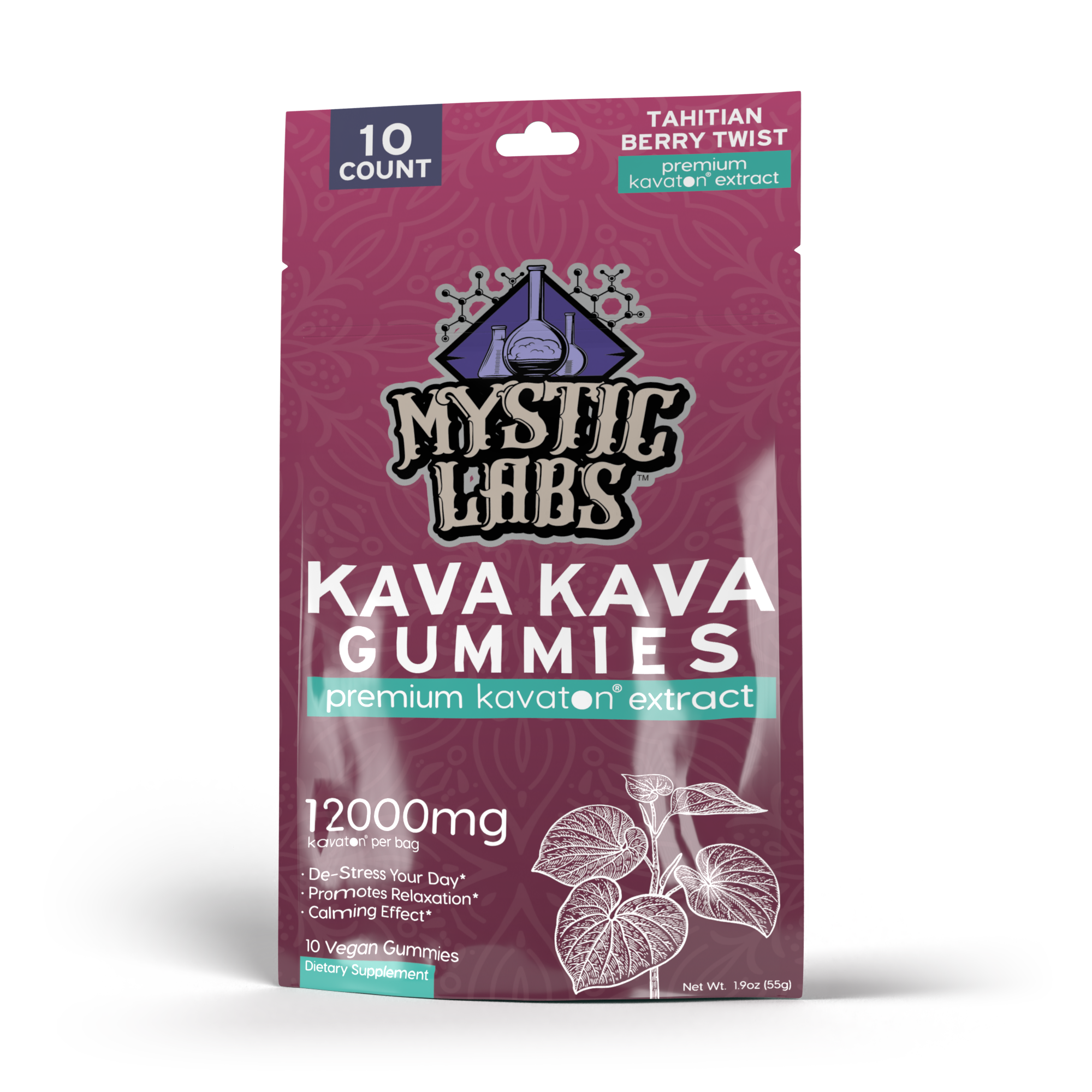 MYSTIC LABS 12000MG KAVA KAVA GUMMIES (10CT/BAG)