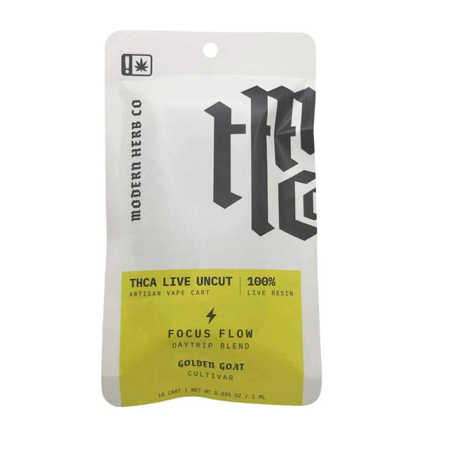 MODERN HERB CO LIVE THCA UNCUT 1G CARTRIDGE GOLDEN GOAT (DAYTRIP) 850054130075