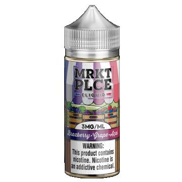 MRKT PLCE 100ML E-LIQUID BRAZBERRY GRAPE ACAI 6MG 650434676090