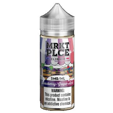 MRKT PLCE 100ML E-LIQUID BRAZBERRY GRAPE ACAI ICED 3MG 650434676113