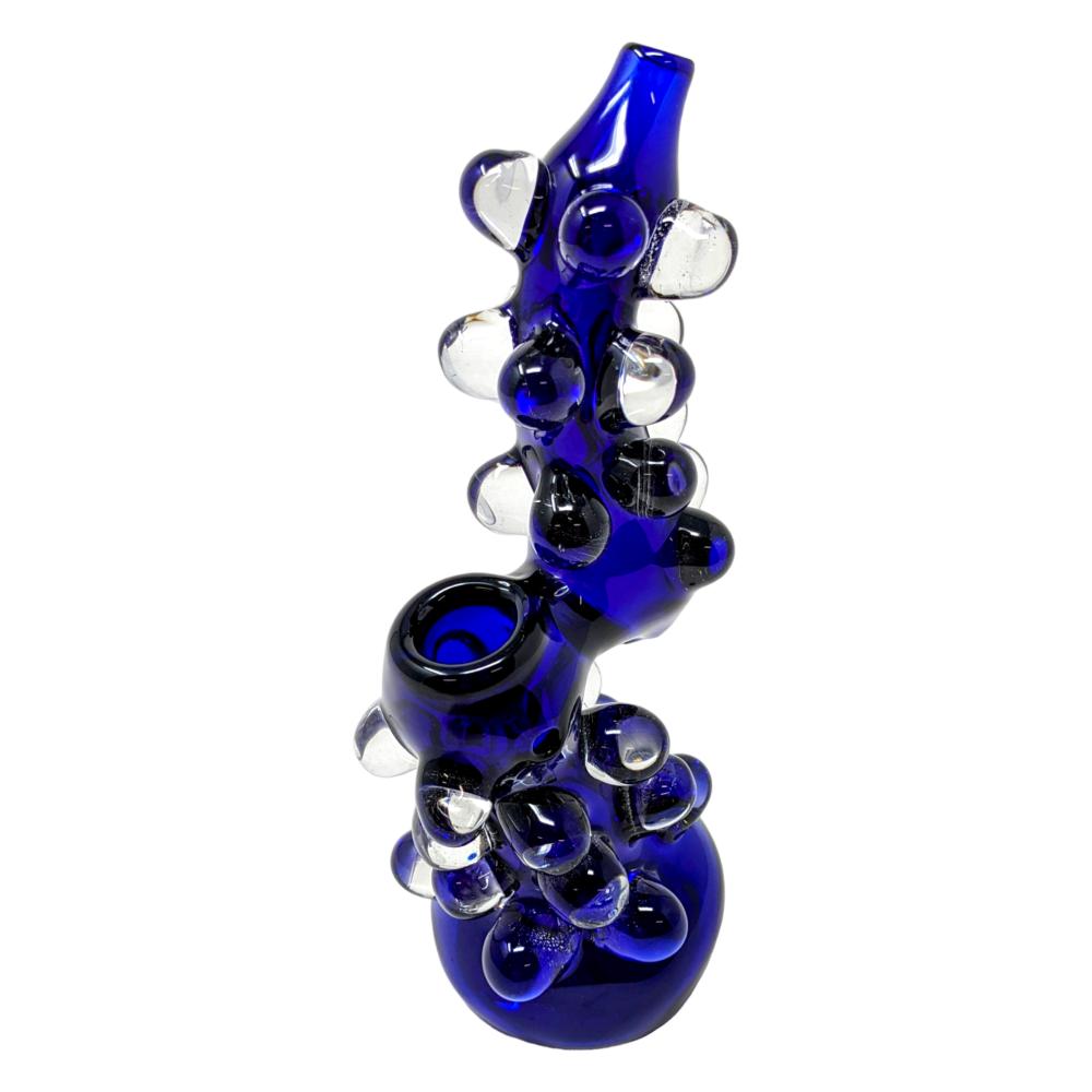 MULTI MARBLE COLOR TUBE BUBBLER (DJ193) BLUE DJ193-BL