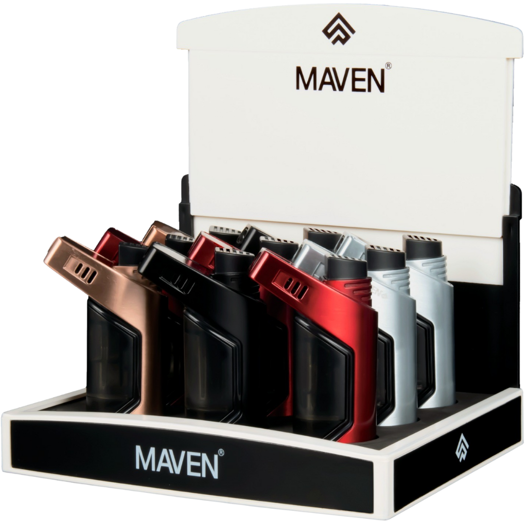 MAVEN UNO POCKET TORCH LIGHTER (9CT/DISPLAY) | ASSORTED COLORS