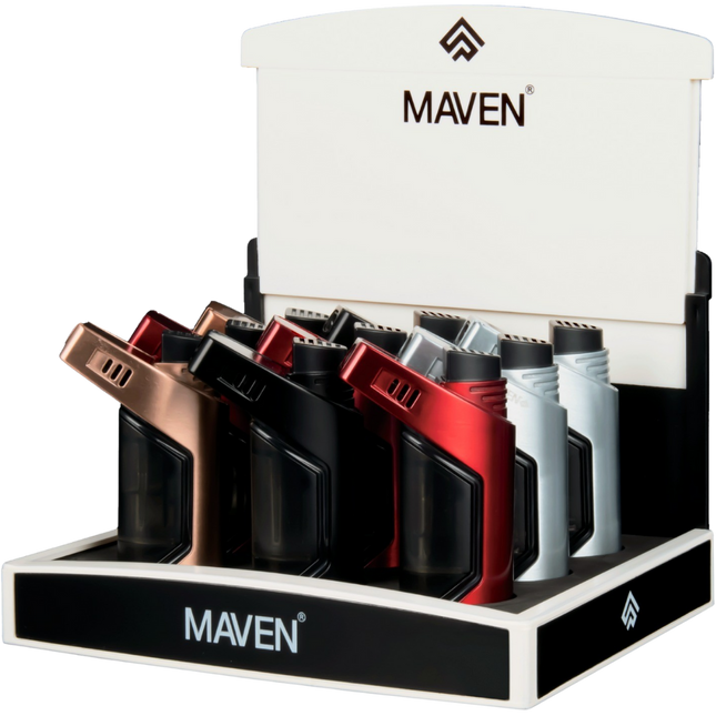 MAVEN UNO POCKET TORCH LIGHTER (9CT/DISPLAY) | ASSORTED COLORS