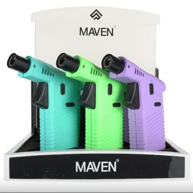 MAVEN CANNON PREMIUM TORCH LIGHTER (6CT/DISPLAY) | ASSORTED COLORS