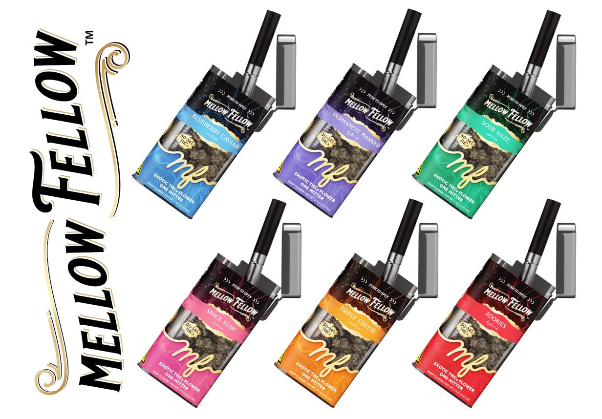 MELLOW FELLOW 3.5 GRAM THC-A EXOTIC FLOWER ONE HITTER