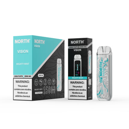 NORTH VISION ZERO NIC 15K PUFFS DISPOSABLE VAPE (5CT DISPLAY)